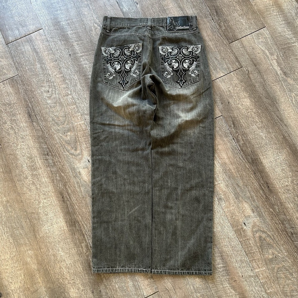 Crazy Baggy Jesse Pinkman Southpole Wide Leg Baggy Jeans Embroidered 34x30
